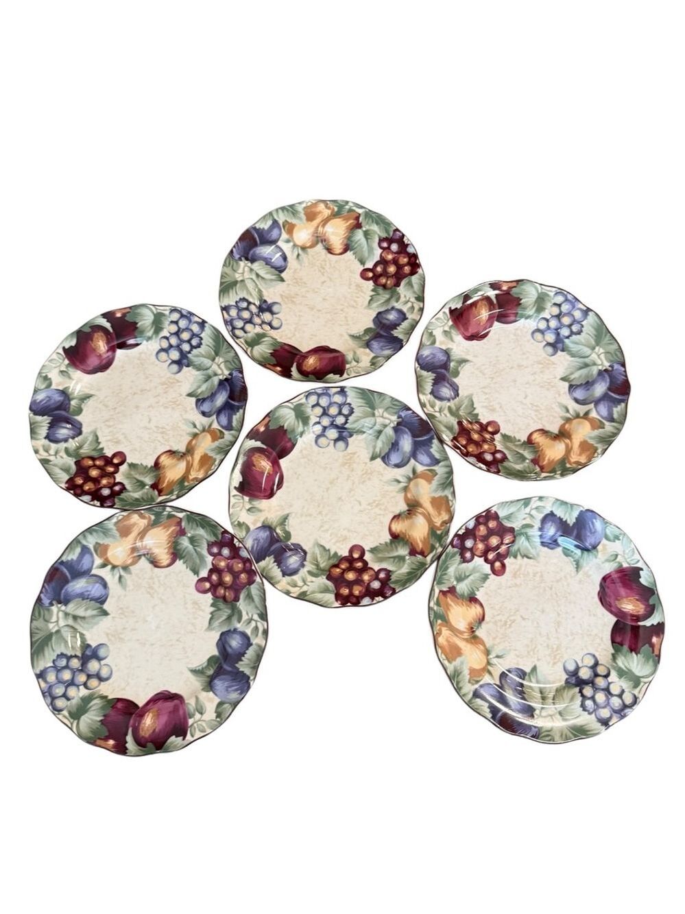 Napa Valley Noble Excellence Fruit Dinner Plates Set of 6 11 Inch